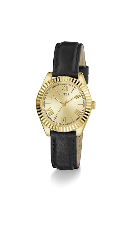 Guess Round 30 mm Champagne Dial Analog Women Watch GW0761L1
