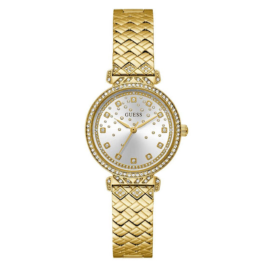Guess Bejeweled 32 mm Silver Dial Women Analog Watch- GW0763L2