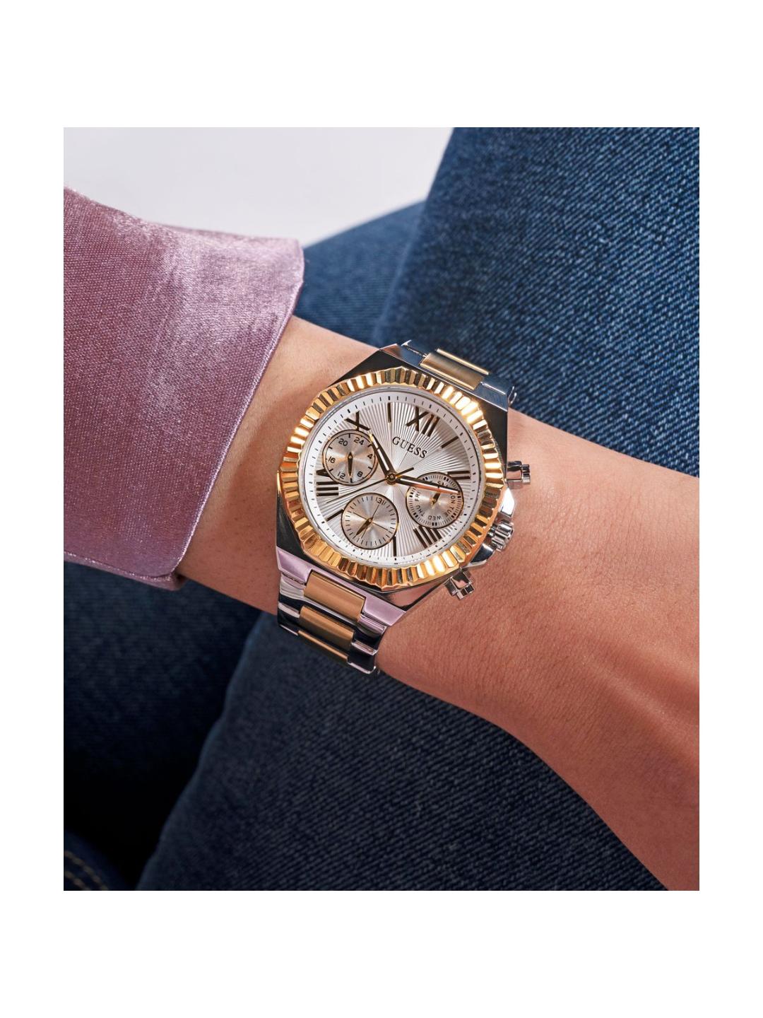 Guess Dress Women 38 mm Silver Dial Chrono Watch GW0769L3