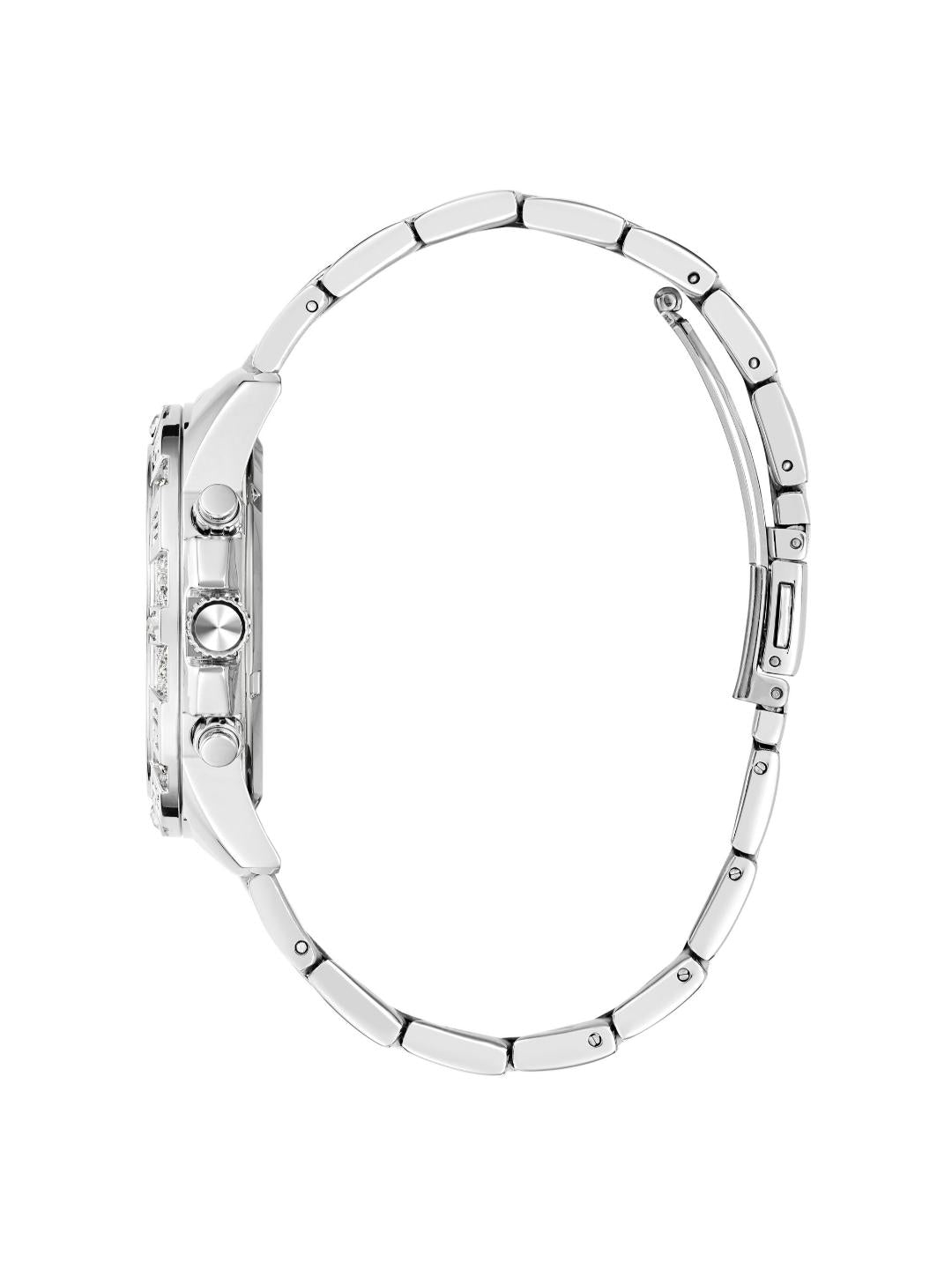 Guess Sport Women 40 mm Silver-Tone Dial Chrono Watch GW0771L1