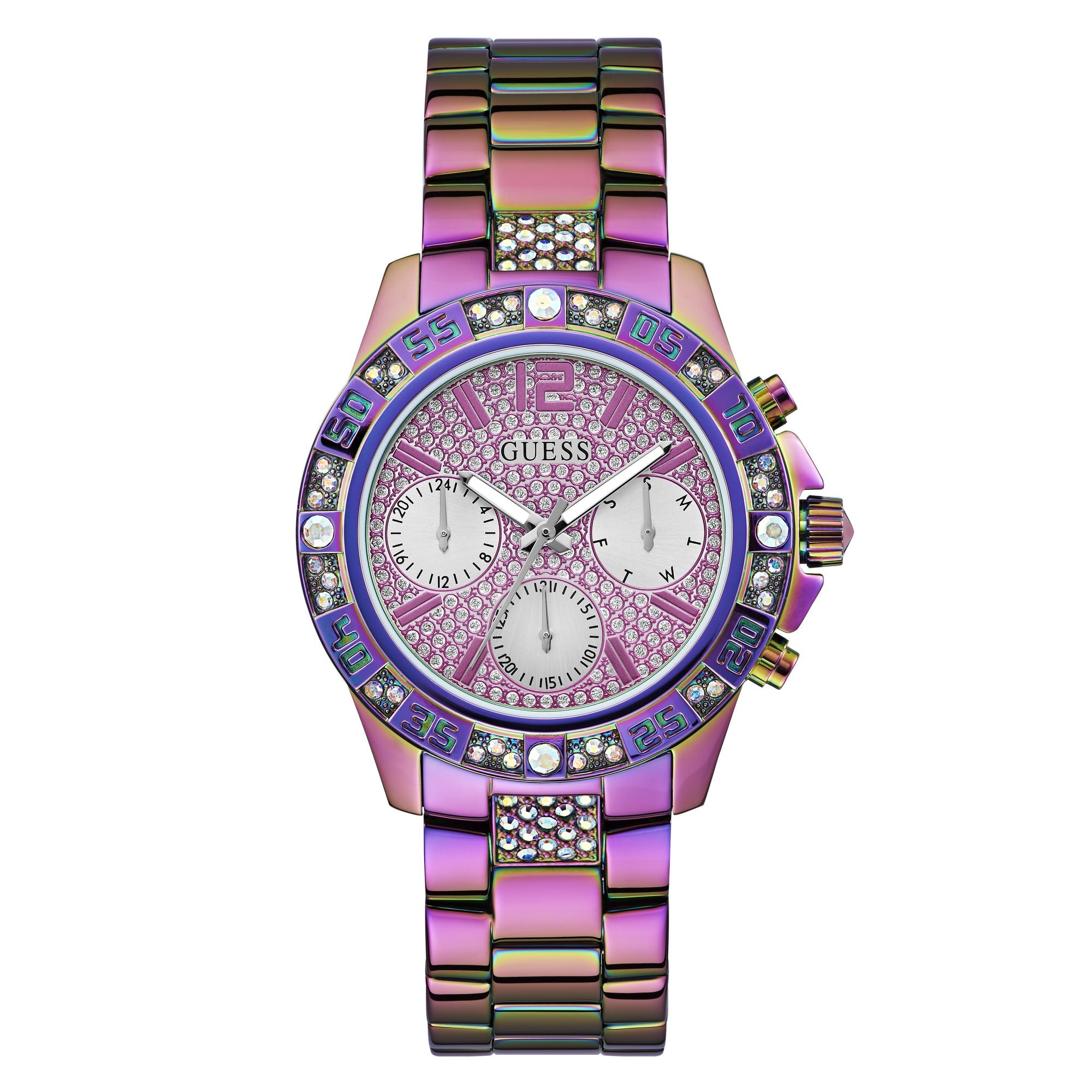 Guess Sport 40 mm Purple Dial Women Chrono Watch GW0771L4