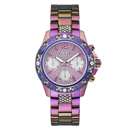 Guess Sport 40 mm Purple Dial Women Chrono  Watch- GW0771L4