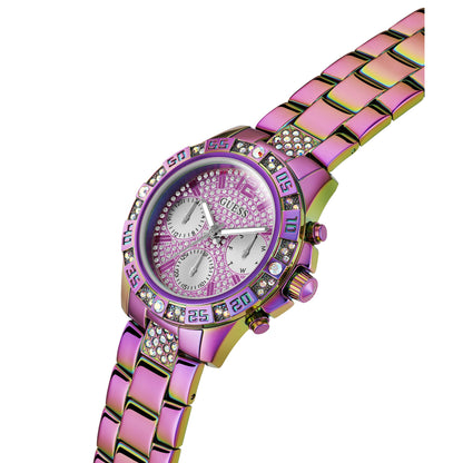 Guess Sport 40 mm Purple Dial Women Chrono  Watch- GW0771L4