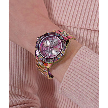 Guess Sport 40 mm Purple Dial Women Chrono  Watch- GW0771L4