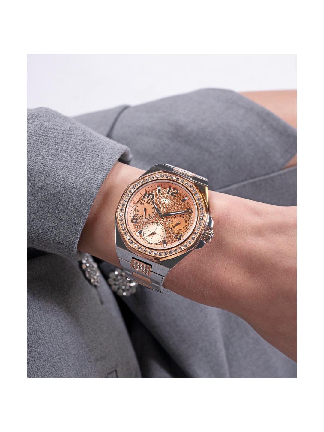 Guess Trend Women 40 mm Rose Gold Dial Chrono Watch GW0777L3
