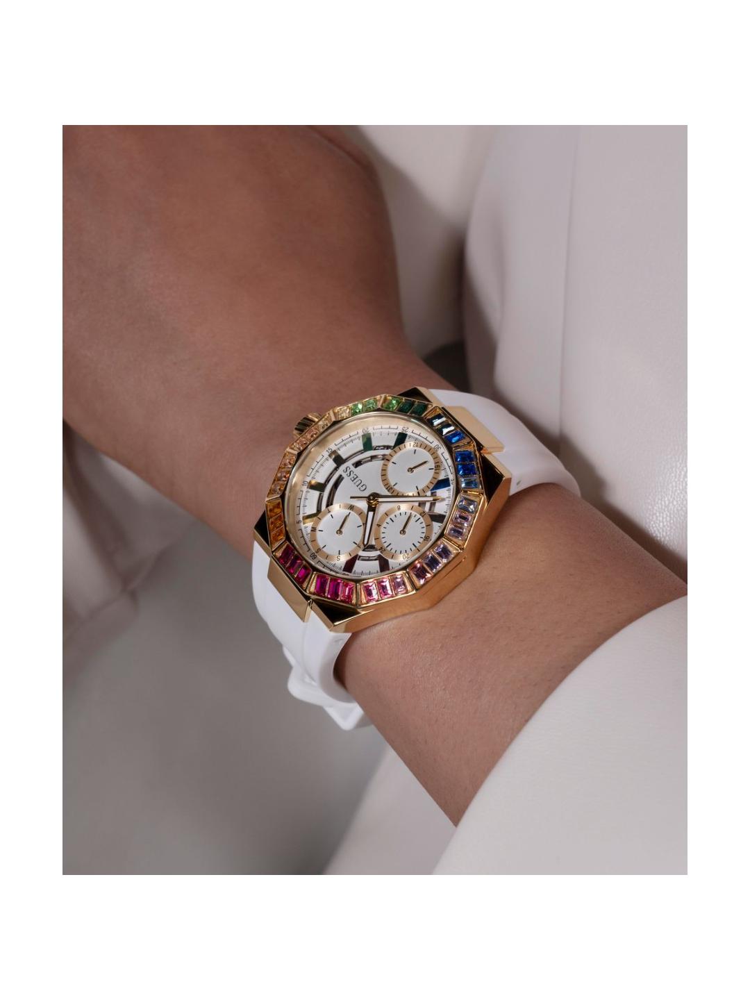 Guess Sport Women 39 mm White Dial Chrono Watch GW0779L1