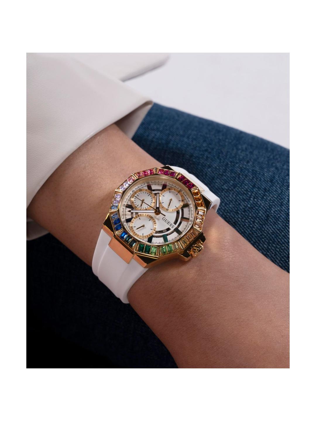 Guess Sport Women 39 mm White Dial Chrono Watch GW0779L1