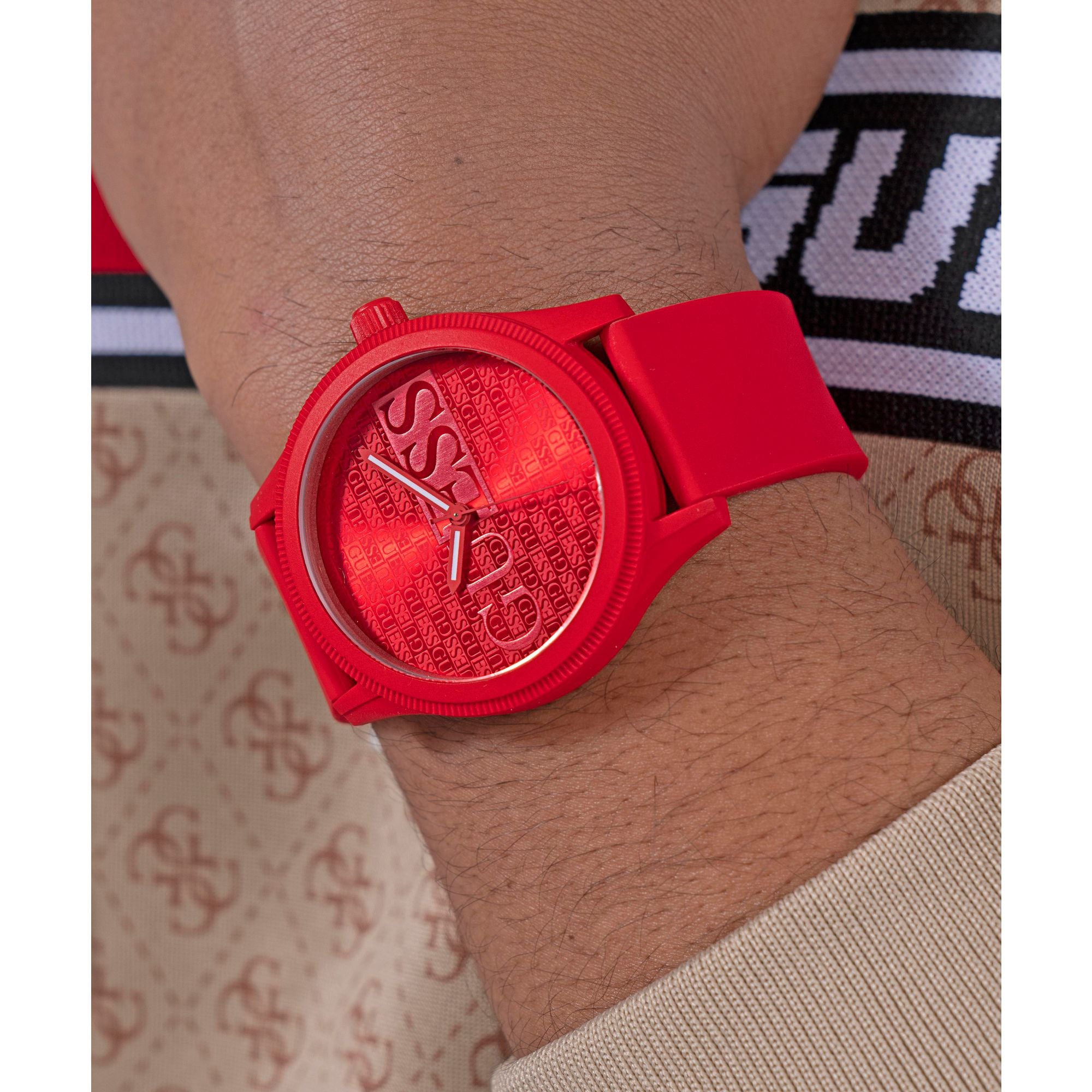 Guess Reputation 45 mm Red Dial Analog Men Watch GW0780G2