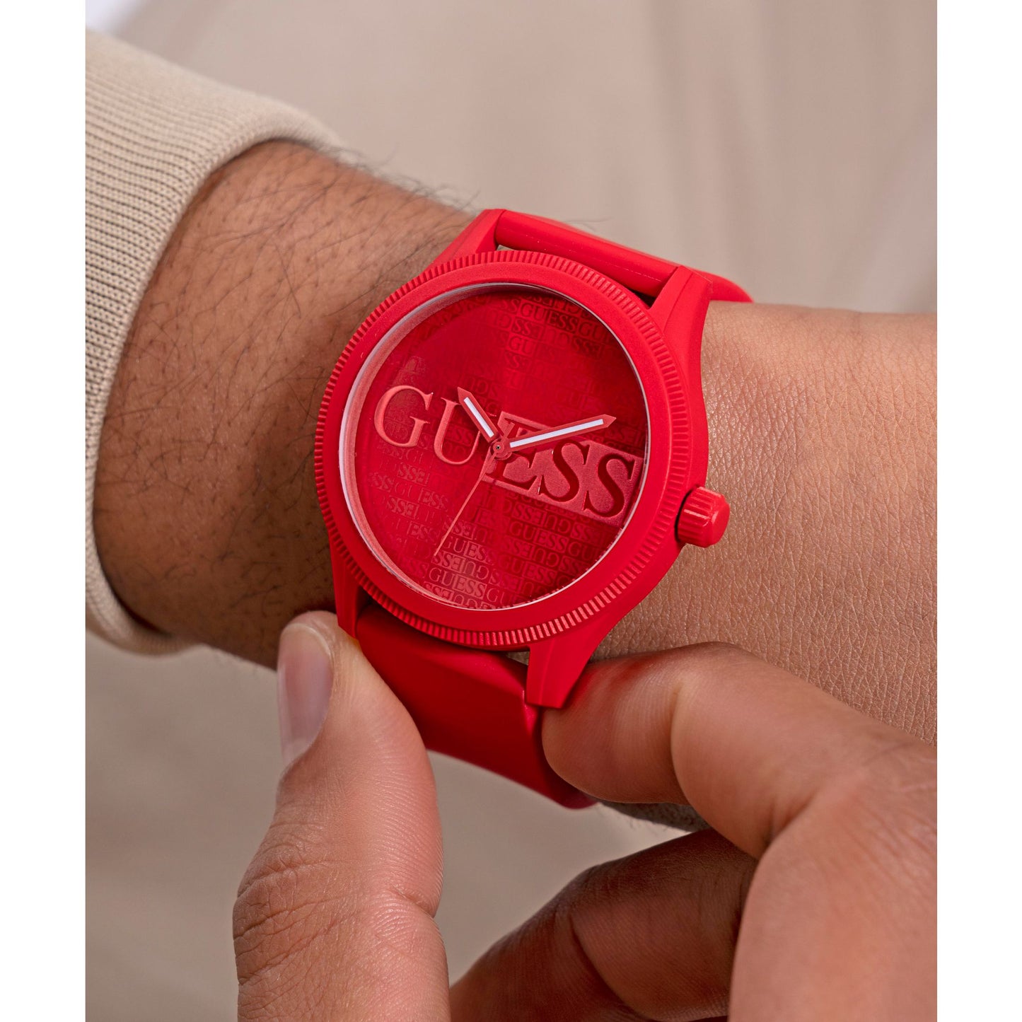 Guess Reputation 45 mm Red Dial Analog Men Watch- GW0780G2