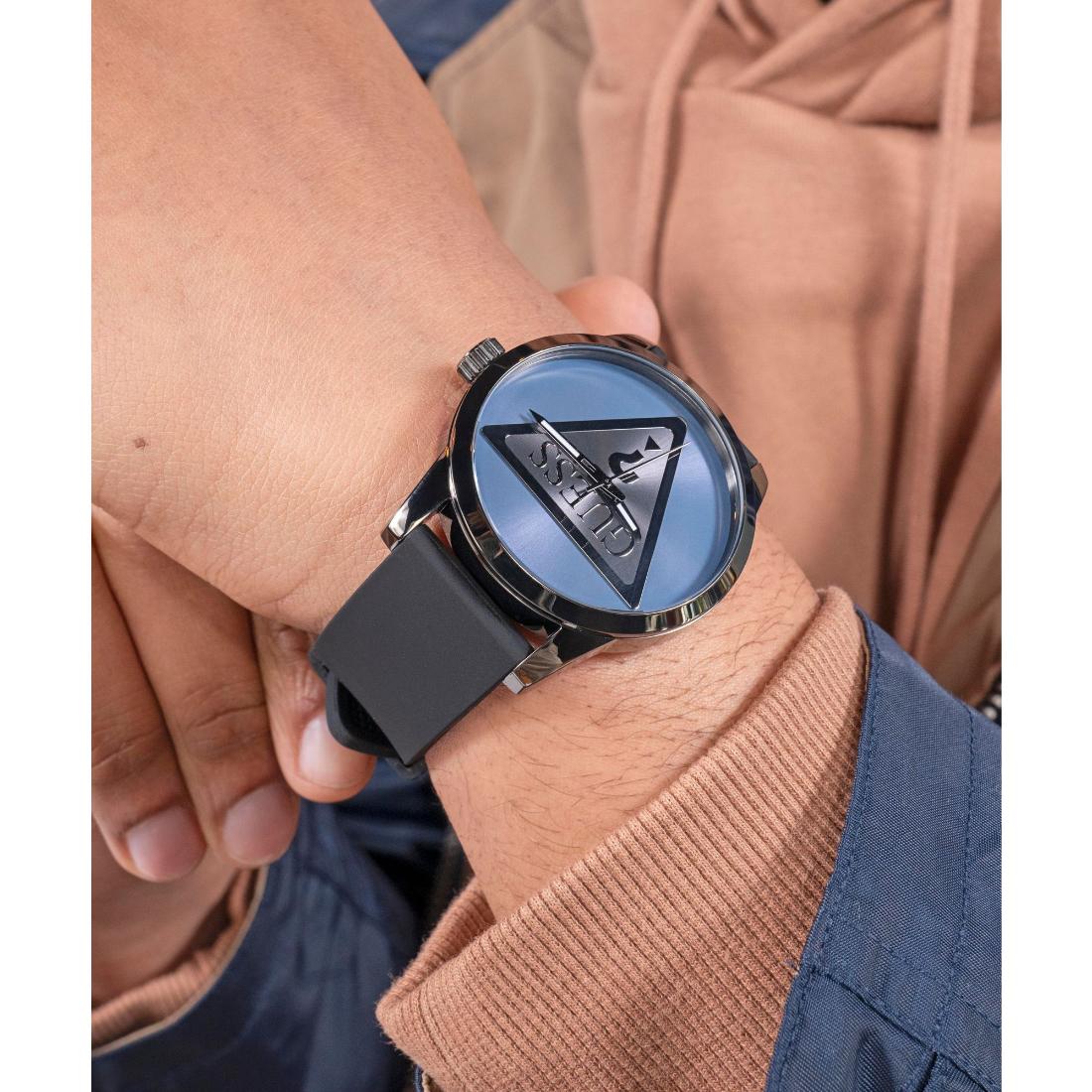 Guess Badge Blue Round Dial Analog Men's Watch GW0781G5