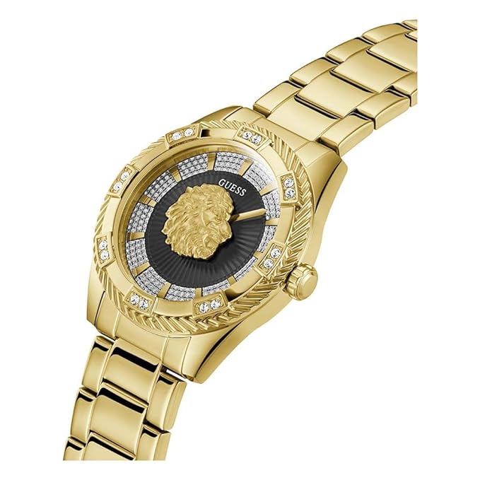 Guess Men 42 mm Quartz Analog Black Dial Silicone Strap Watch GW0783G1
