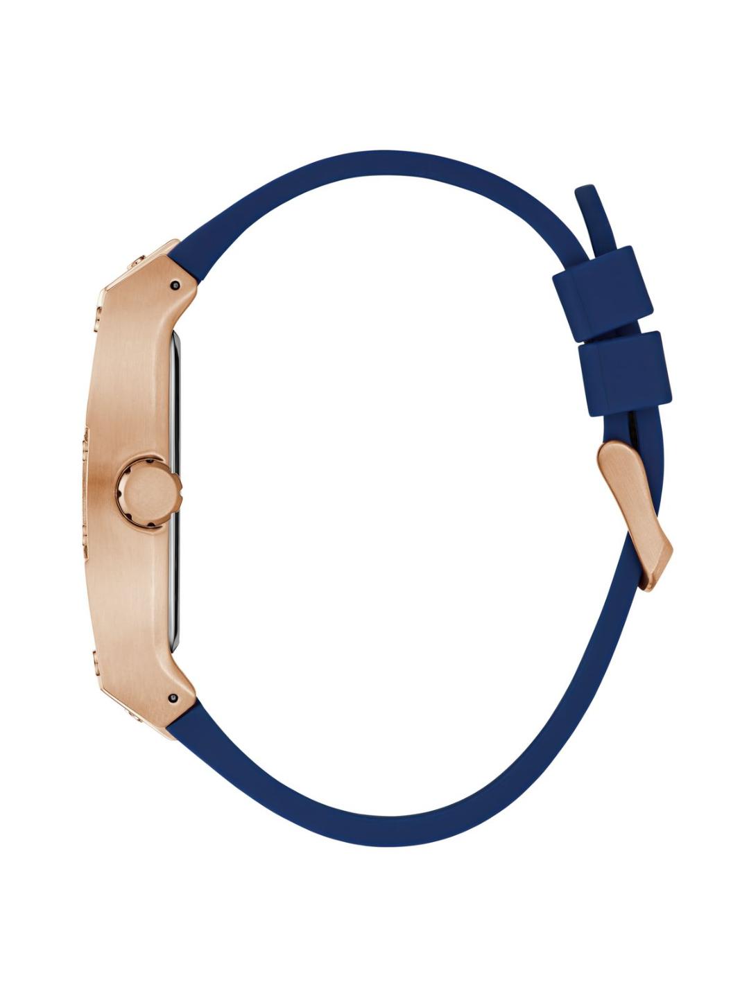Smartwatch with a blue strap on a white background