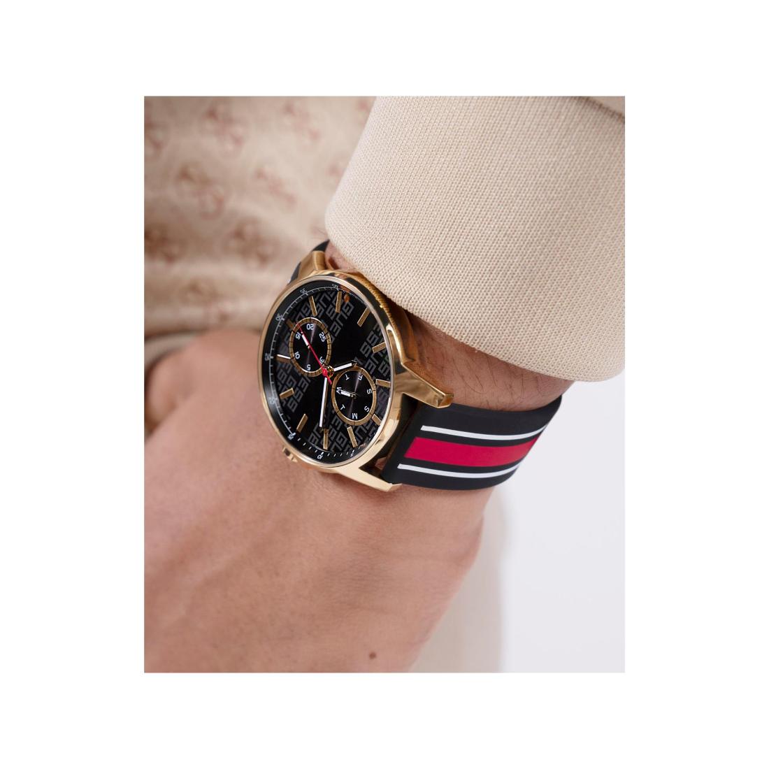 Guess Men 45 mm Size Black Dial Round Analog Watch GW0788G2