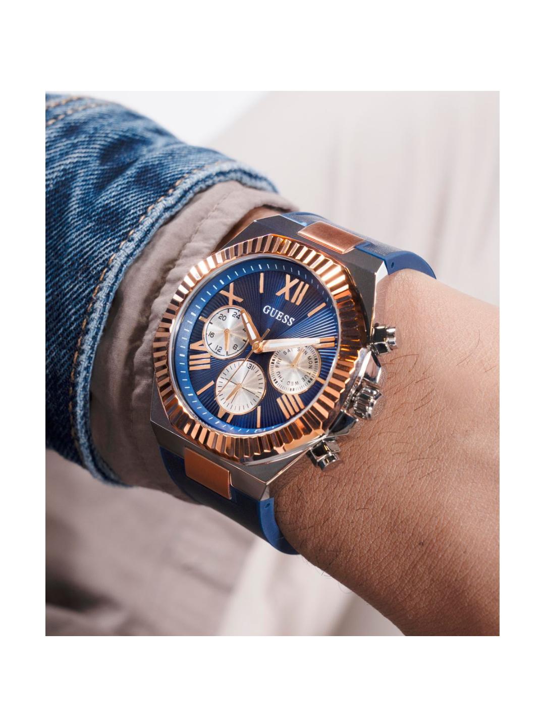 Guess Dress Men 44 mm Blue Dial Chrono Watch GW0791G2