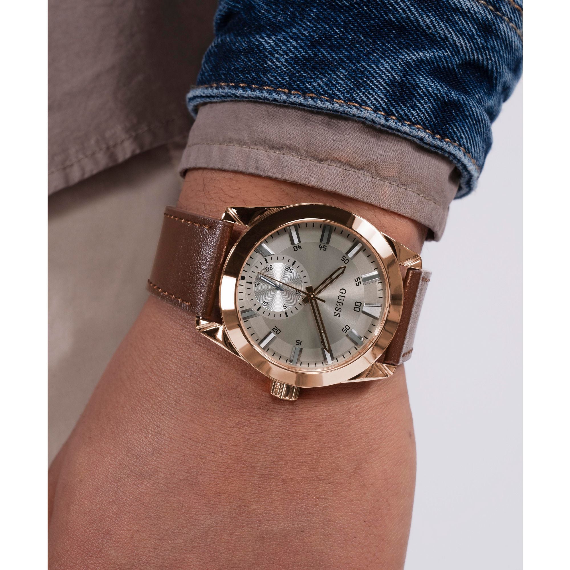 Guess Dress 44 mm Brown Dial Men Analog Watch GW0793G3