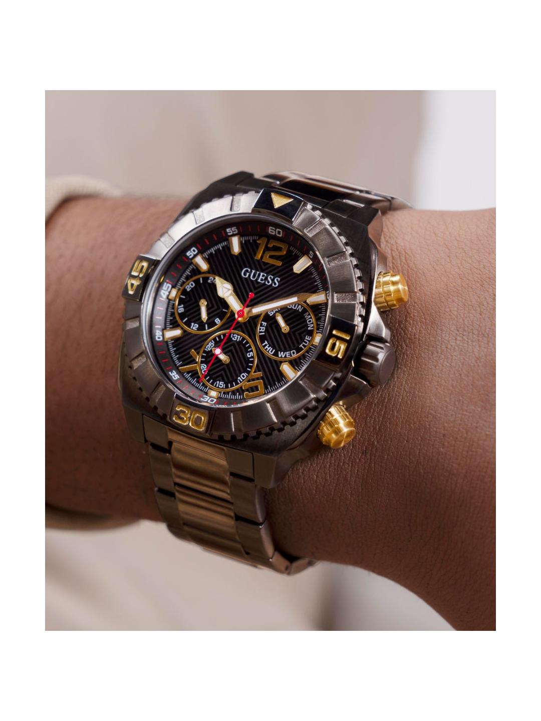 Guess Sport Men 44 mm Black Dial Chrono Watch GW0800G2