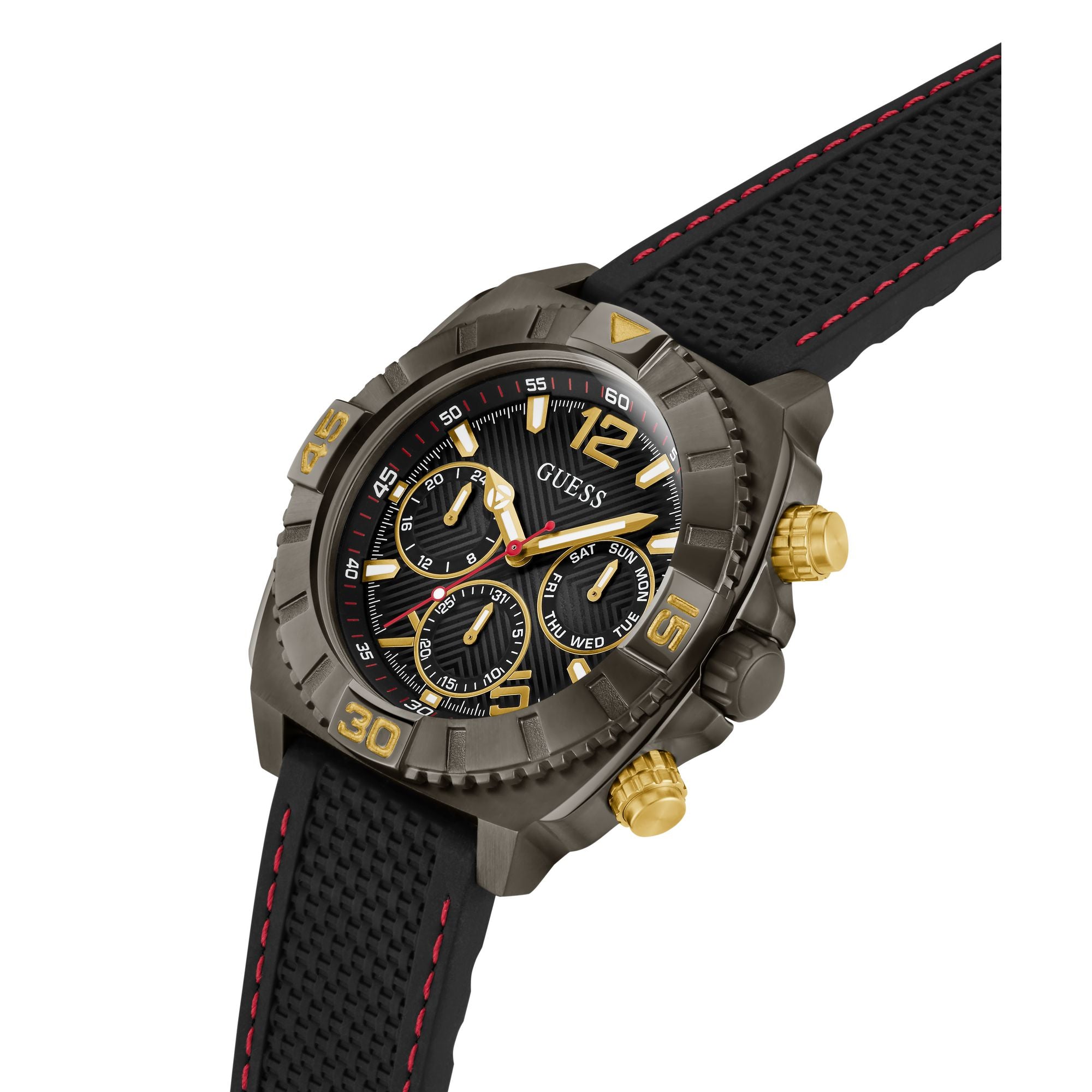 Guess Sport 44 mm Black Dial Men Chrono Watch GW0801G2