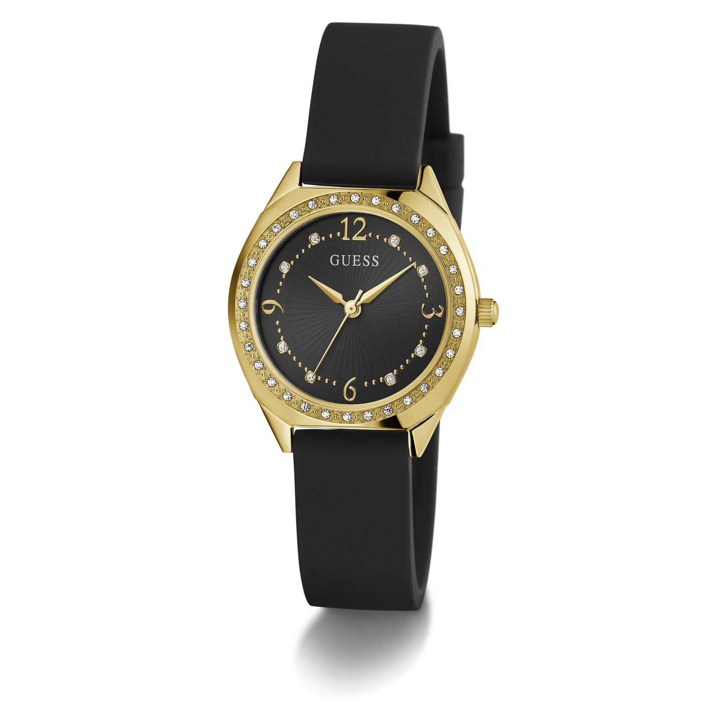 Guess Ladies 30 mm Black Gold Tone Analog Watch GW0820L1