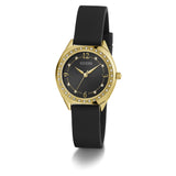 Guess Ladies 30 mm Black Gold Tone Analog Watch GW0820L1