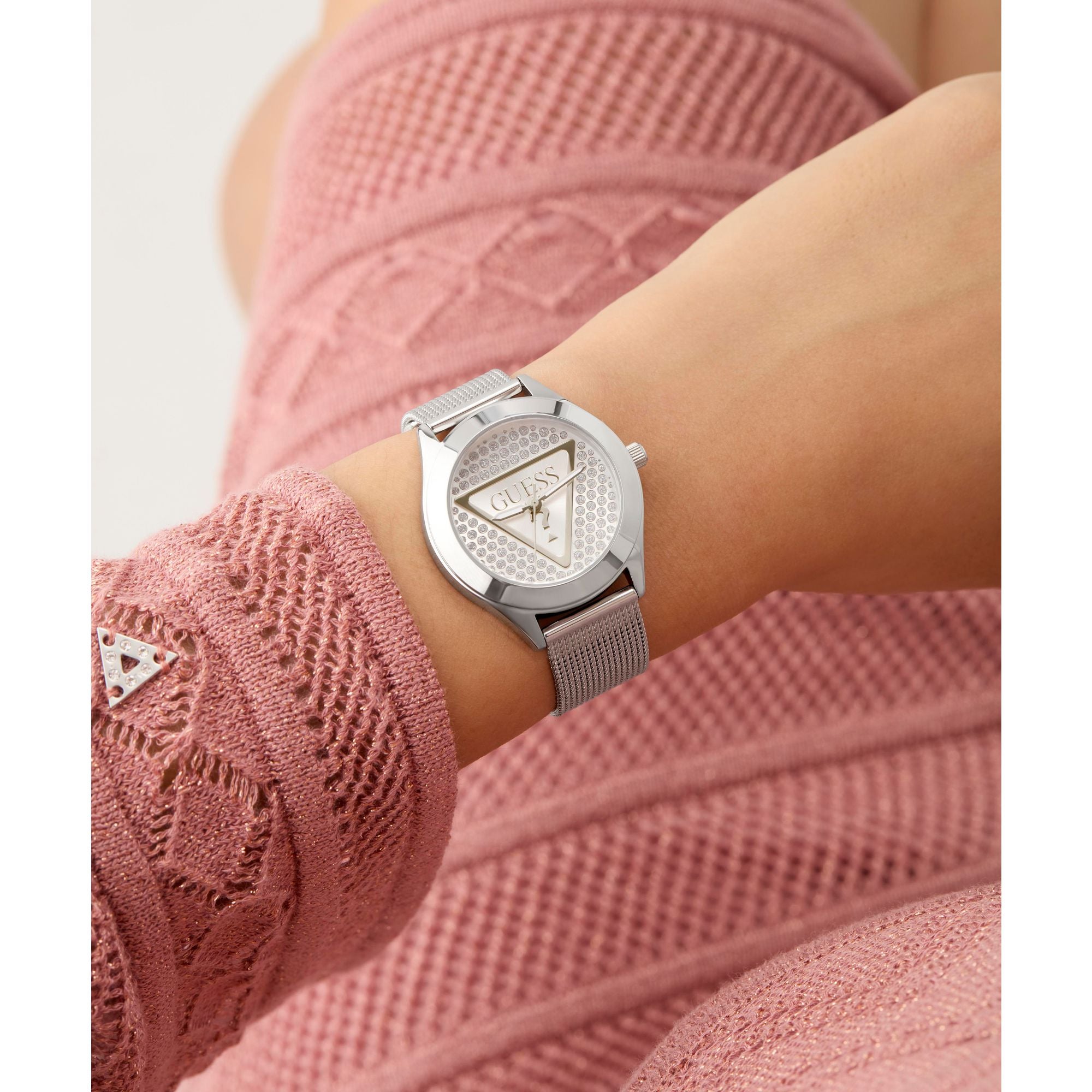 Guess Trend 34 mm Silver Dial Women Analog Watch GW0835L1