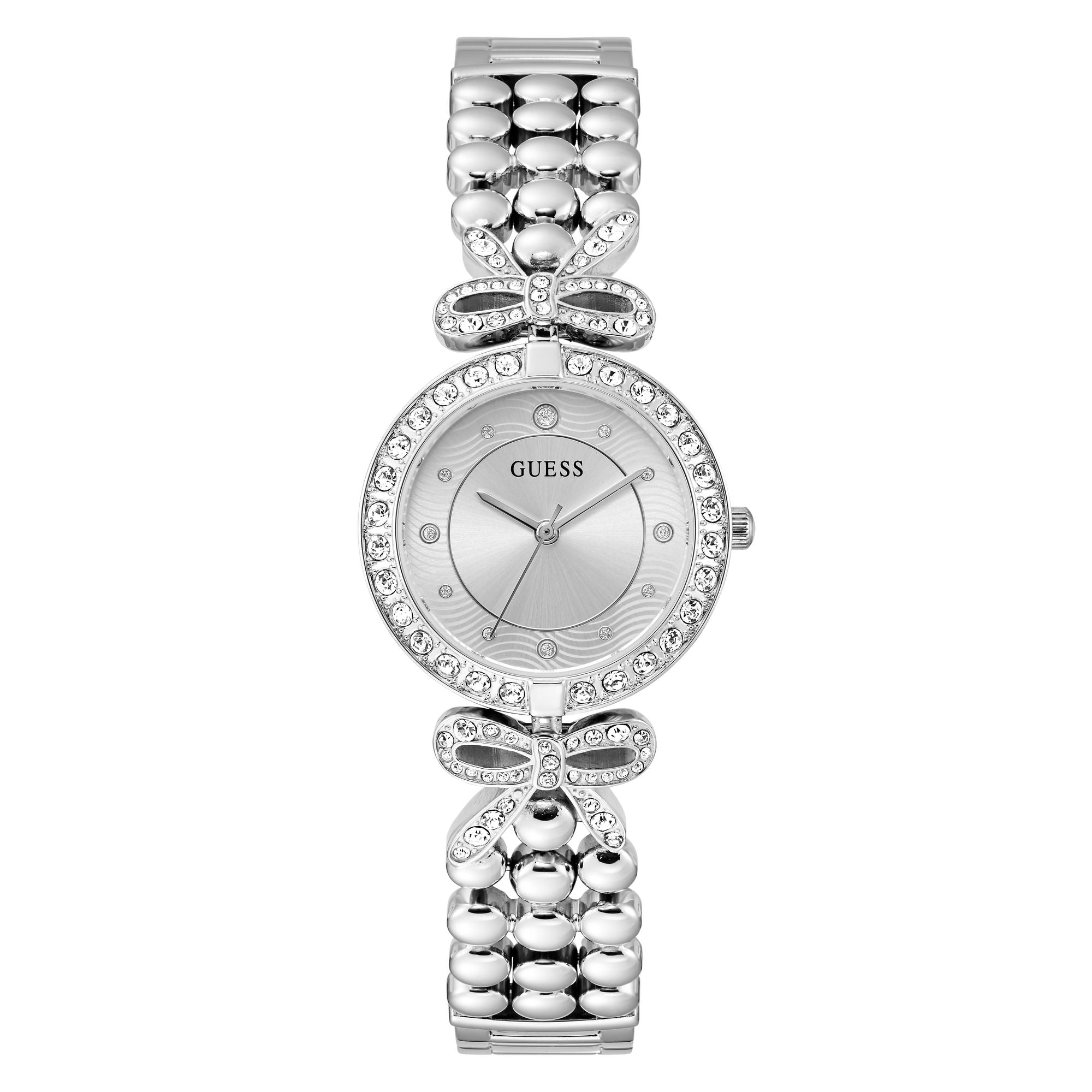 Guess Ribbon 30 mm Silver Dial Women Analog Watch GW0838L1