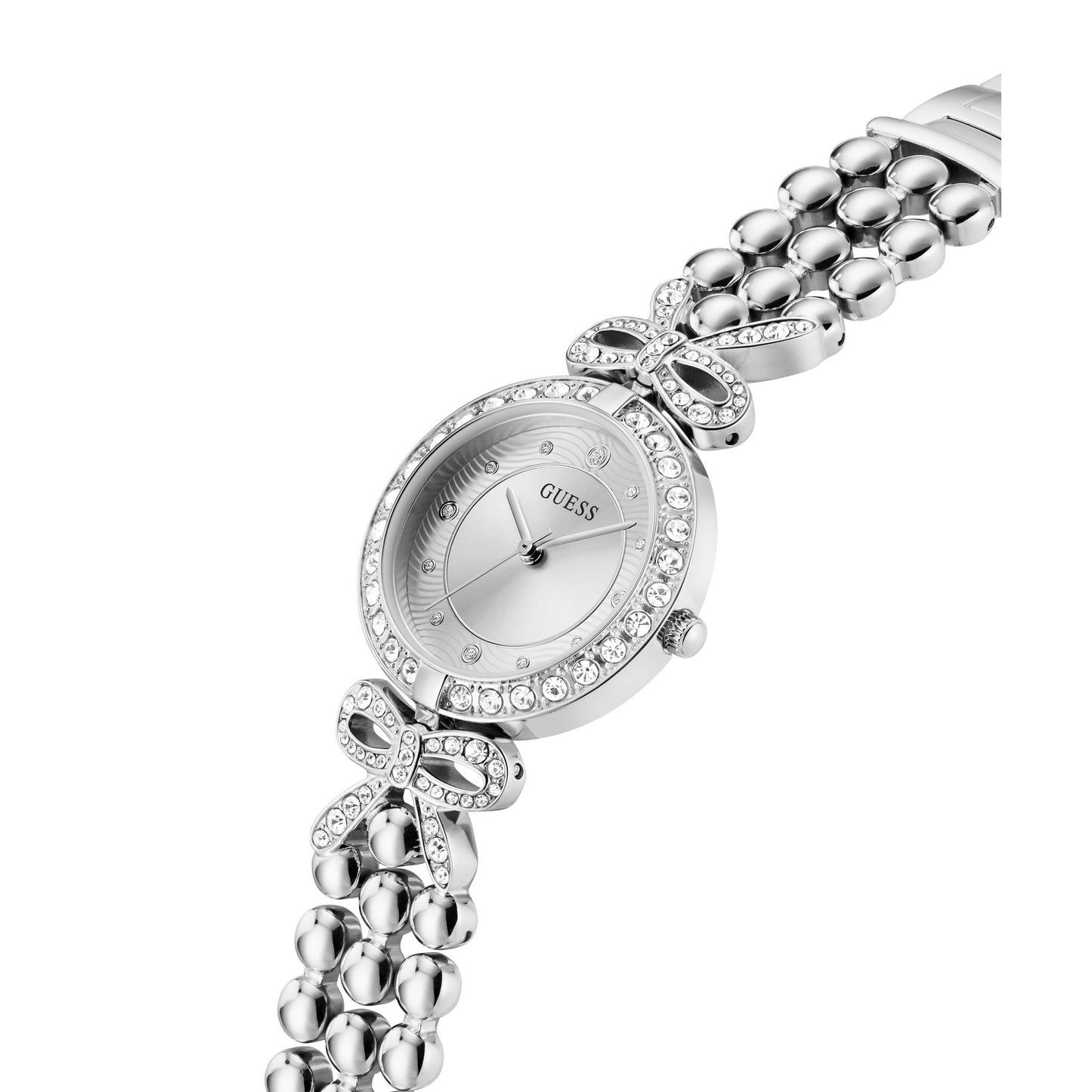Guess Ribbon 30 mm Silver Dial Women Analog Watch GW0838L1