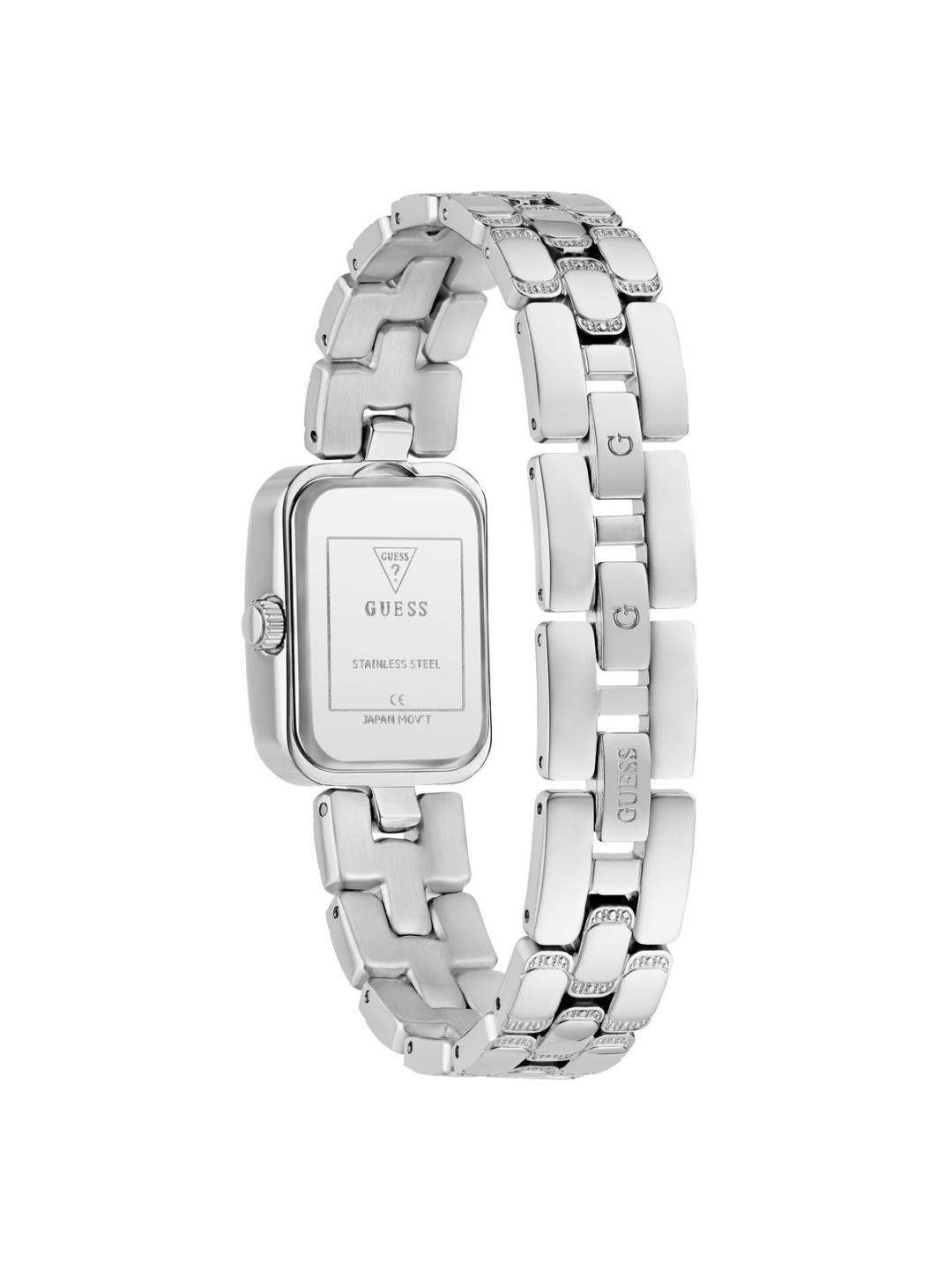 Guess Bejeweled Women 22 mm Silver Dial Analog Watch GW0865L1