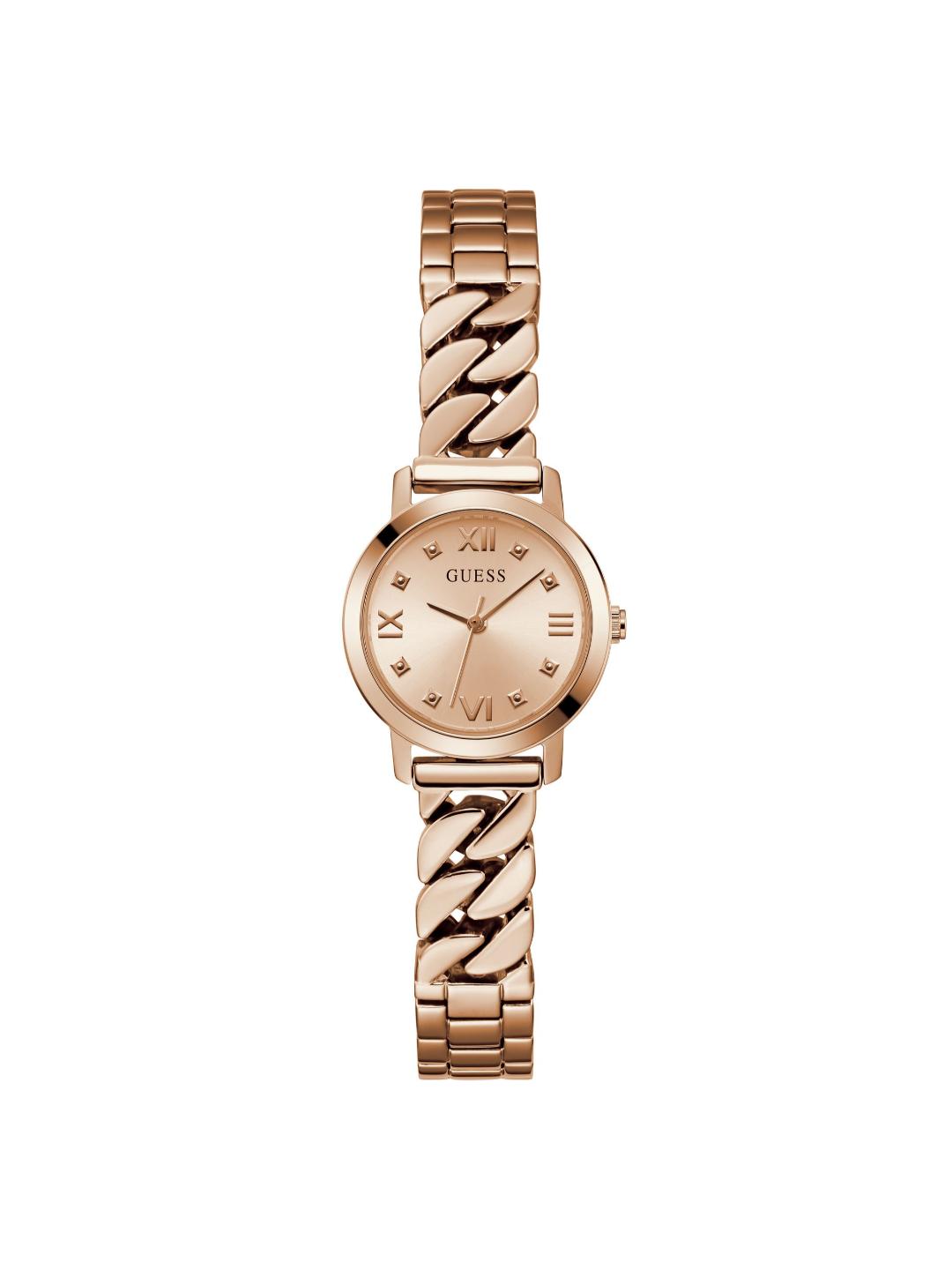 Guess Bejeweled Women 25 mm Rose Gold Analog Watch GW0867L3