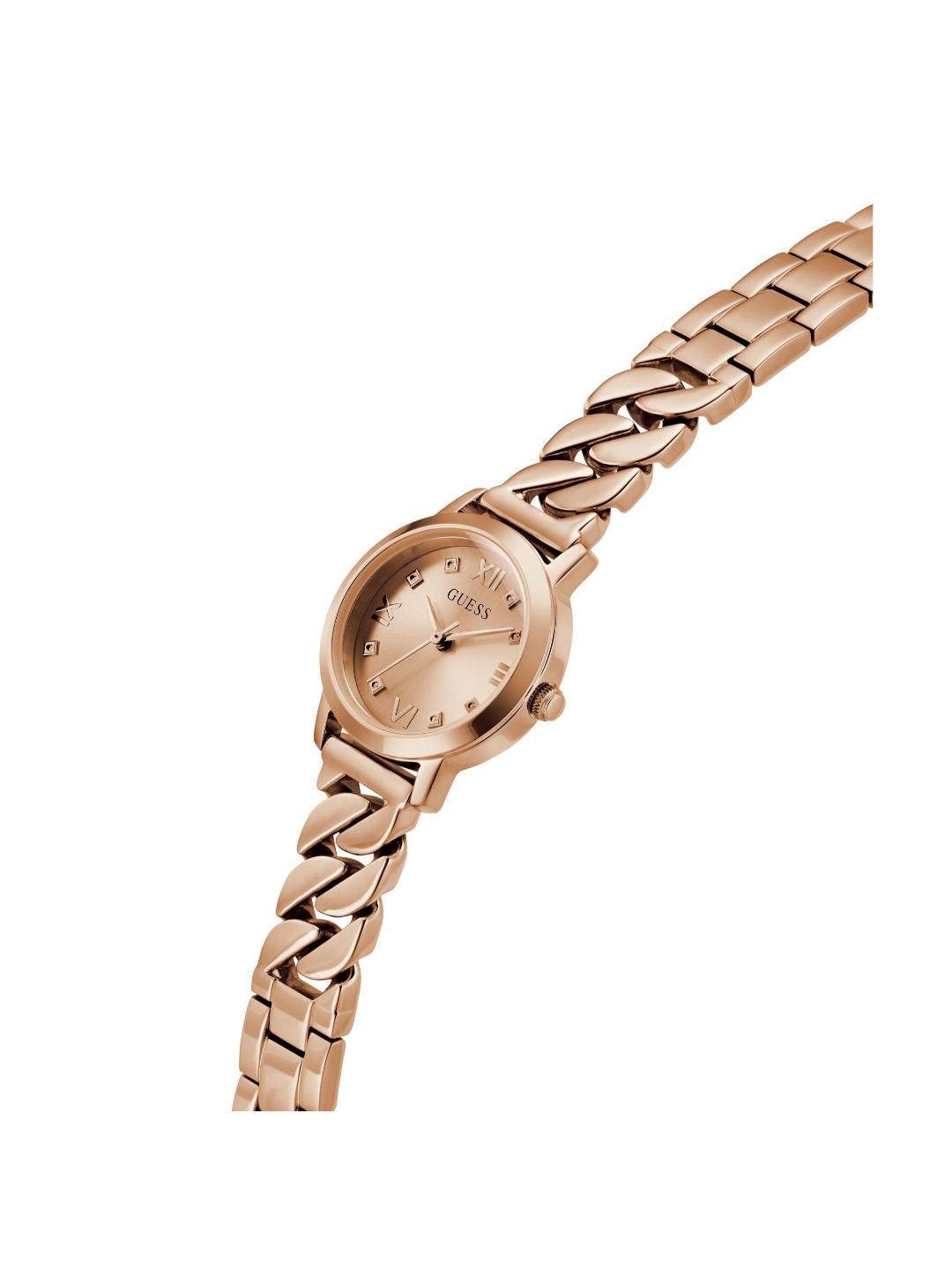 Guess Bejeweled Women 25 mm Rose Gold Analog Watch GW0867L3