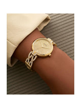 Guess Bejeweled Women 32 mm Gold Dial Analog Watch GW0868L2