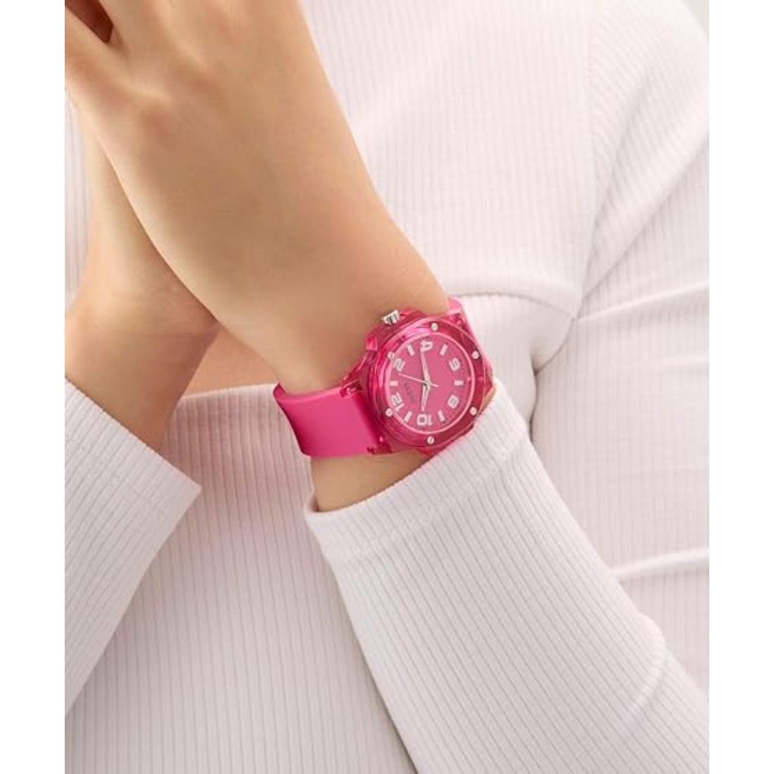 Guess Mini Hype 34 mm Pink Dial Analog Women Watch- GW0880L4