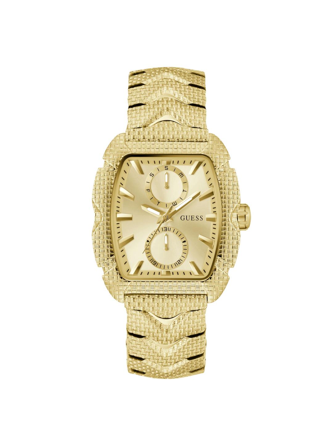 Guess Trend 40 mm Gold Dial Men Chrono Watch GW0885G1