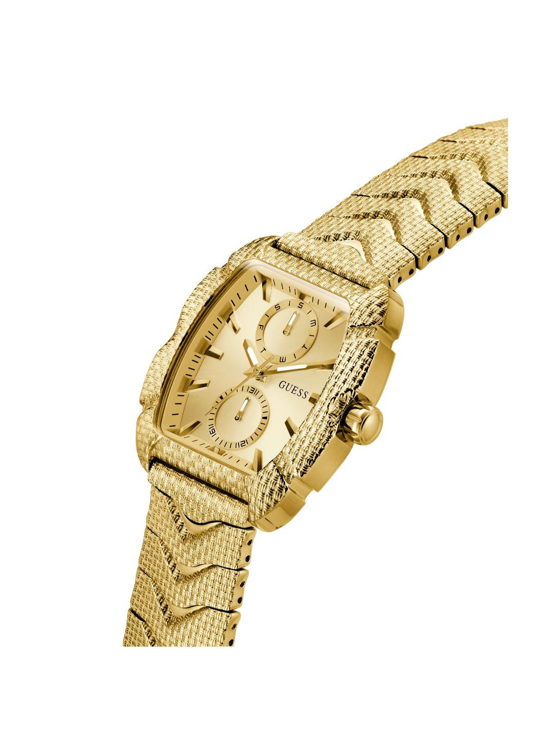 Guess Trend 40 mm Gold Dial Men Chrono Watch- GW0885G1