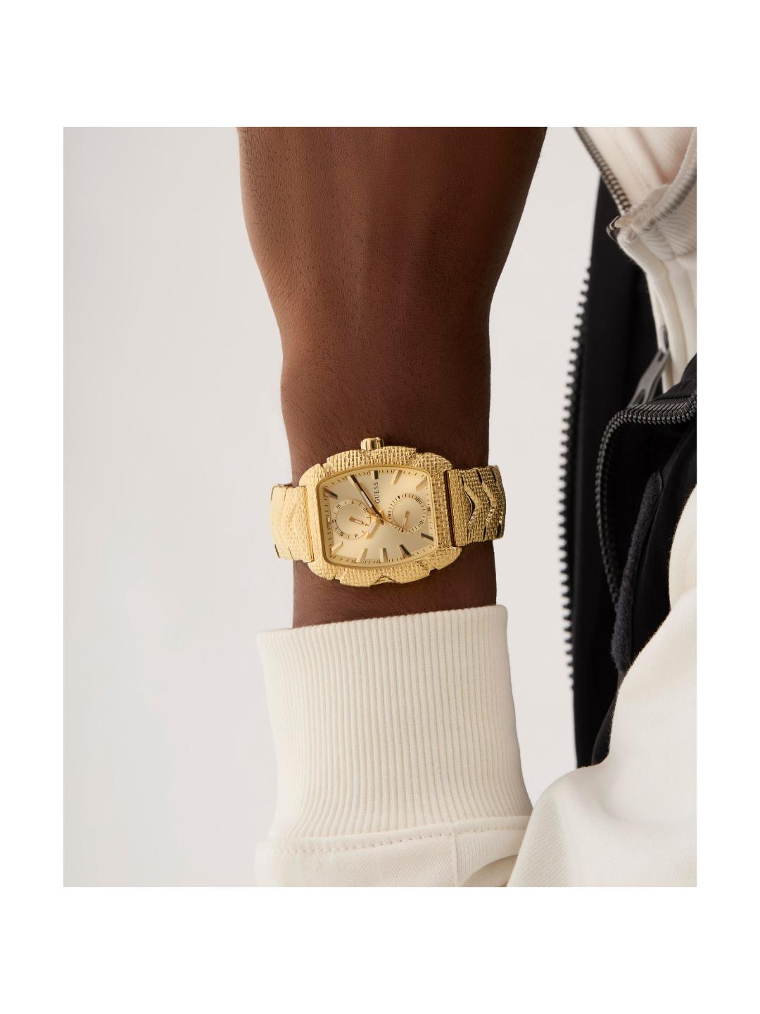 Guess Trend 40 mm Gold Dial Men Chrono Watch- GW0885G1