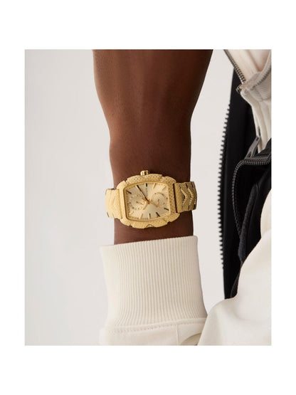 Guess Trend 40 mm Gold Dial Men Chrono Watch- GW0885G1