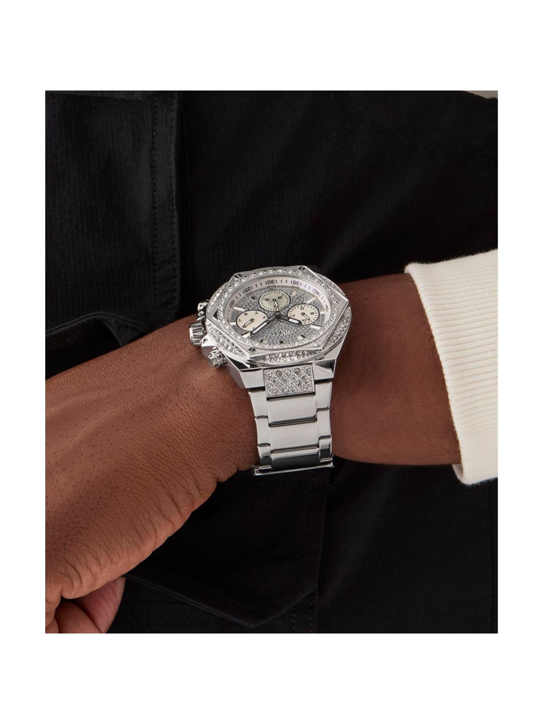 Guess Trend 47 mm Silver Dial Men Chrono Watch GW0899G1