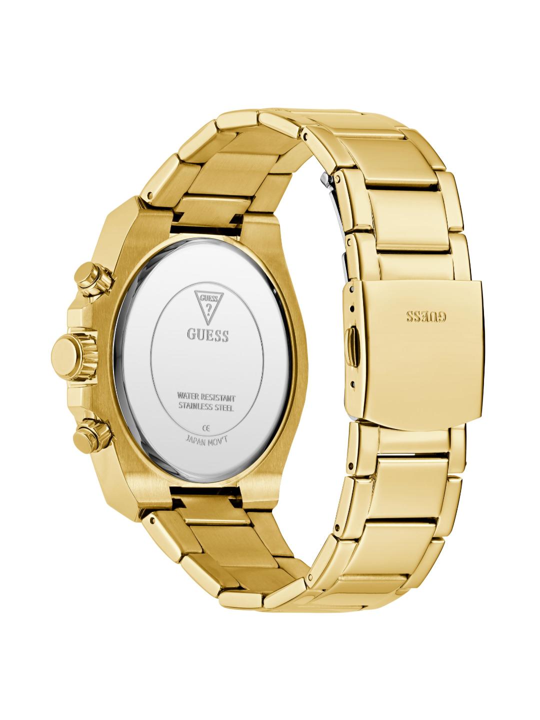 Guess Trend 47 mm Gold Dial Men Chrono Watch GW0899G2