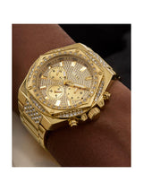 Guess Trend 47 mm Gold Dial Men Chrono Watch GW0899G2