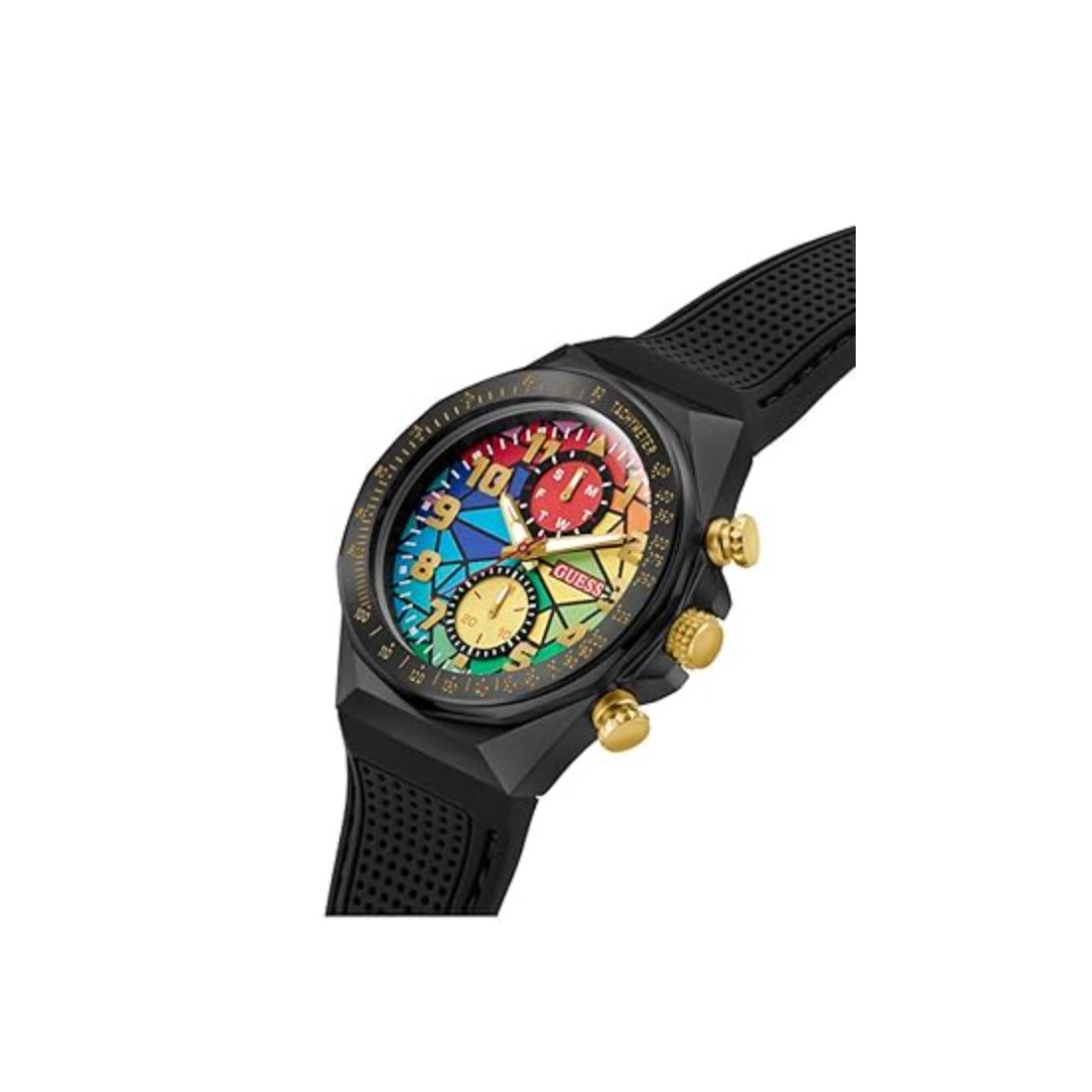 Guess D1 46 mm Rainbow Dial Multi Function Men Watch GW0902G3