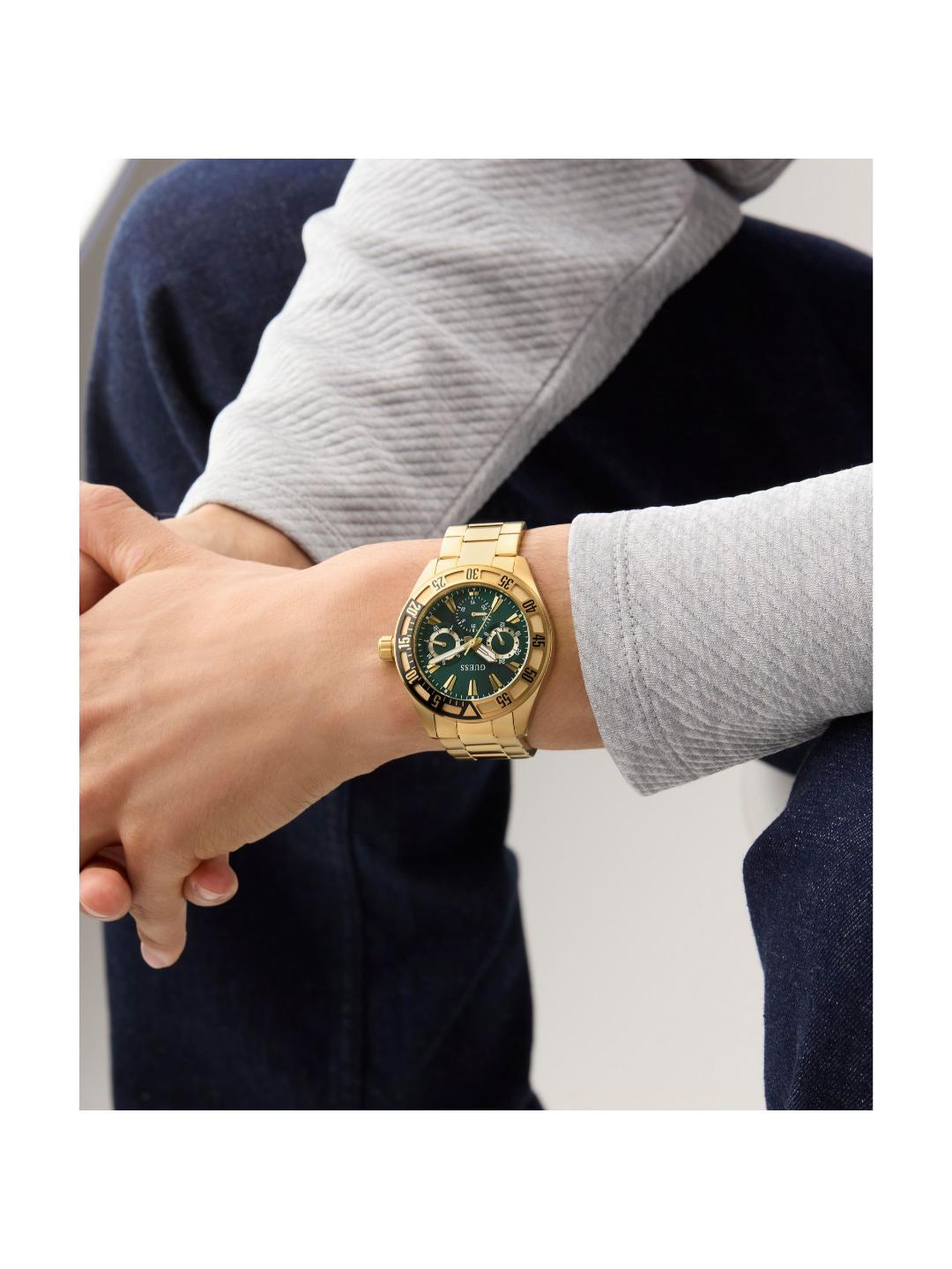 Guess Sport 44 mm Green Dial Men Chrono Watch GW0904G2
