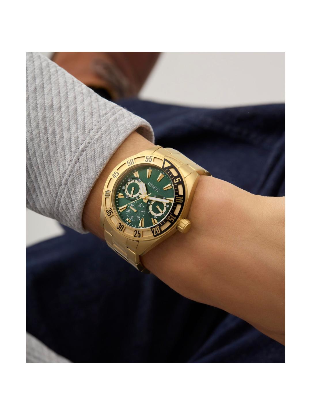 Guess Sport 44 mm Green Dial Men Chrono Watch GW0904G2