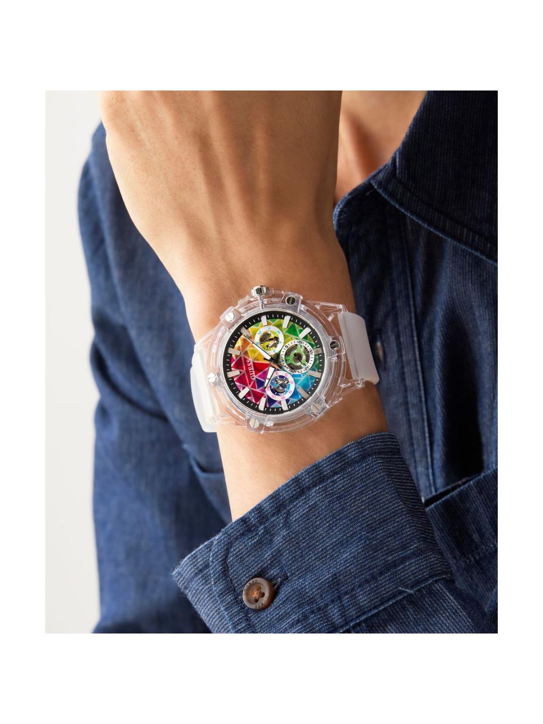 Guess Trend Men 48 mm Multicolor Dial Chrono Watch GW0908G3