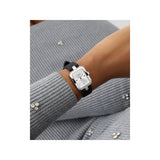 Guess Bejeweled Women 22 mm Silver Dial Analog Watch GW0926L1