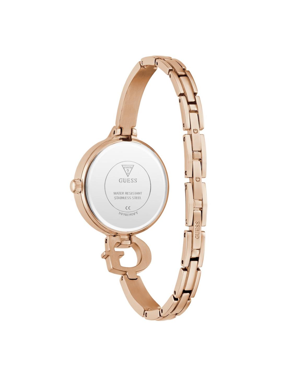 Guess Bejeweled Women 28 mm Rose Gold Dial Analog Watch GW0929L3