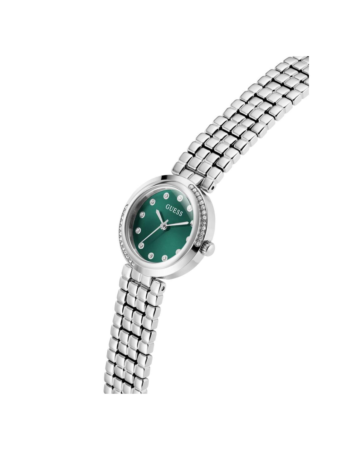 Guess Bejeweled 28 mm Green Dial Women Analog Watch GW0930L1