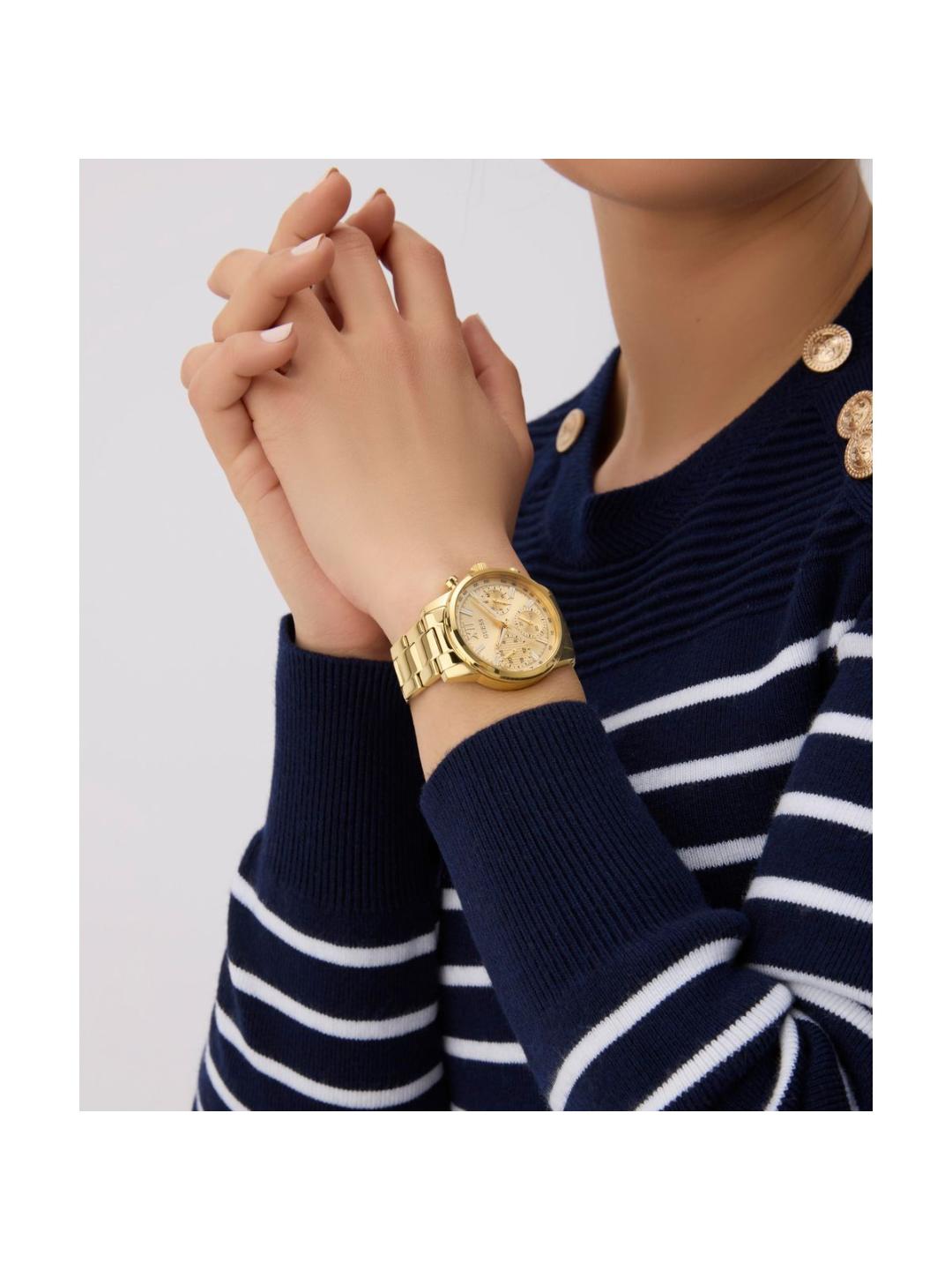 Guess Dress Women 36 mm Gold Dial Chrono Watch GW0933L2