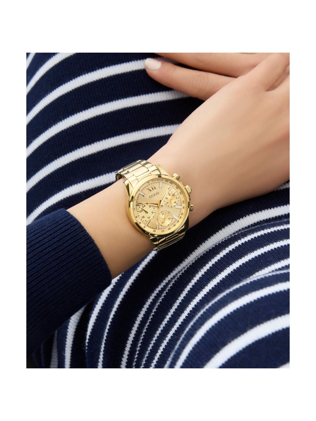 Guess Dress Women 36 mm Gold Dial Chrono Watch GW0933L2
