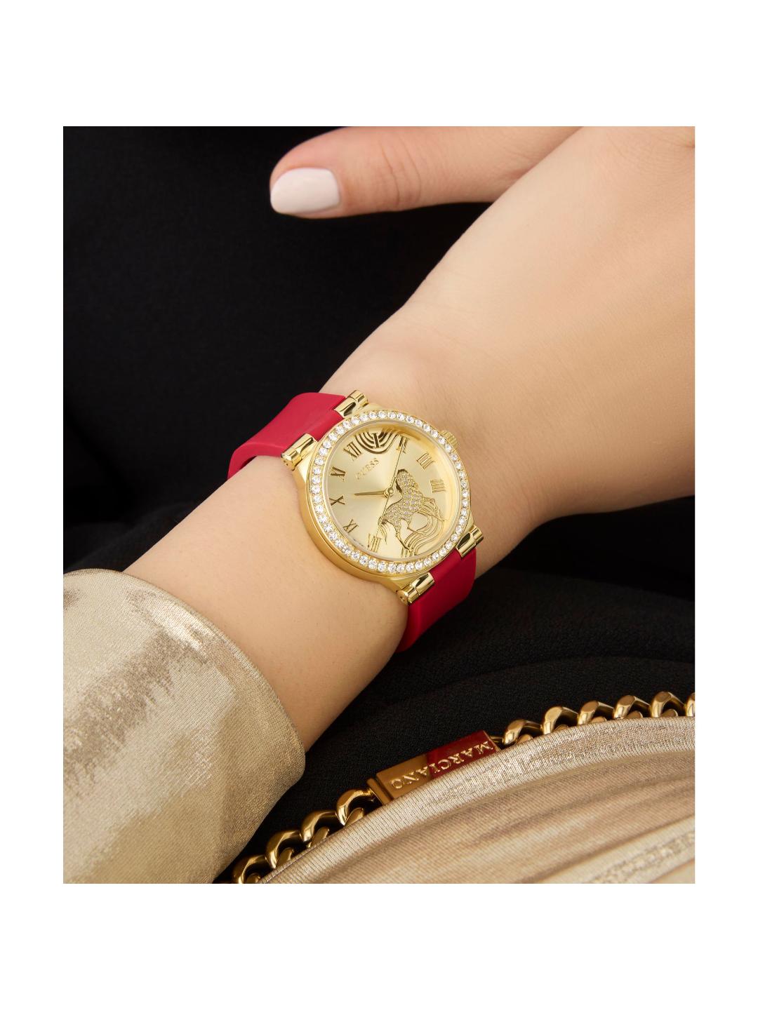 Guess Dress 32 mm Champagne Dial Analog Women Watch GW0937L1