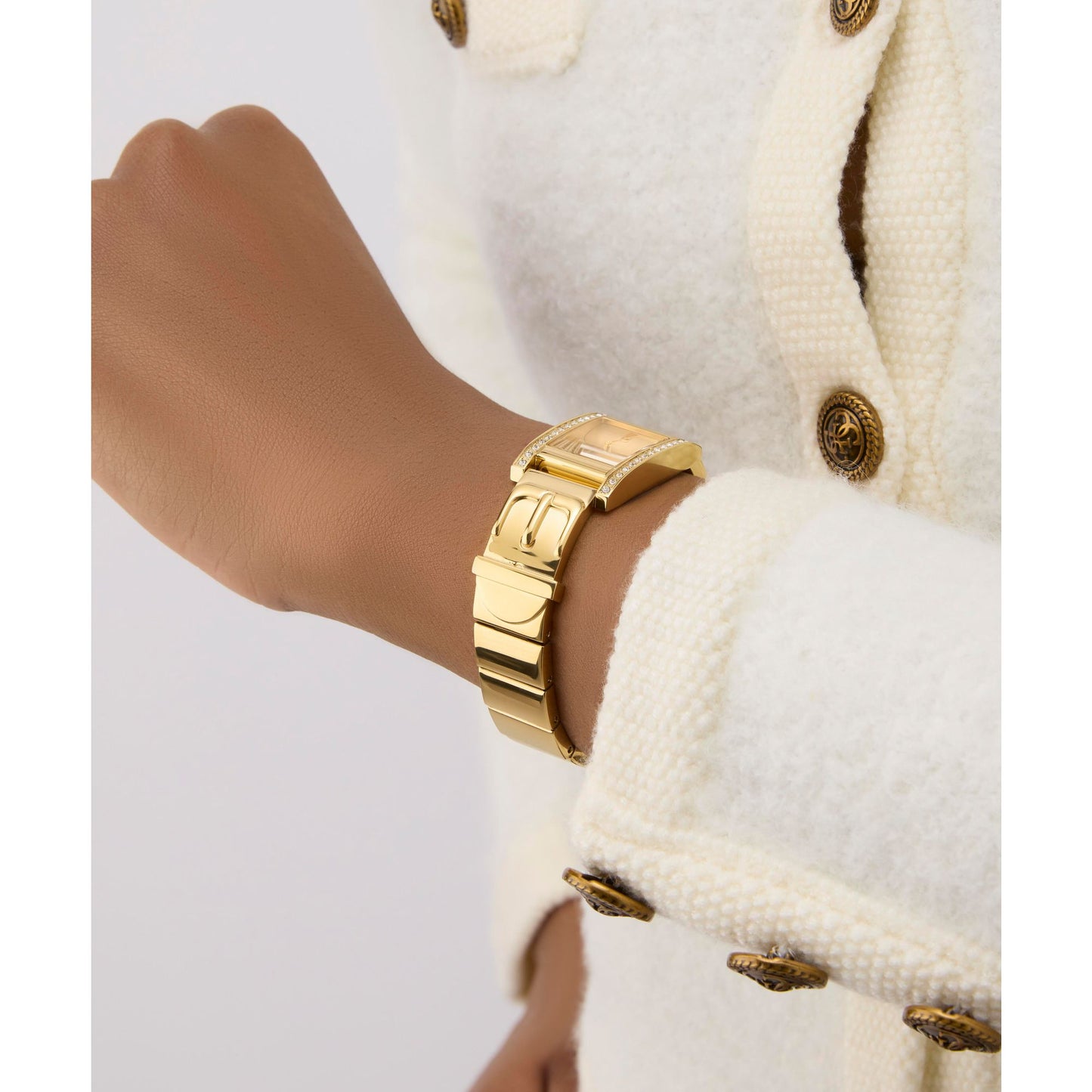 Guess Trend 20 mm Gold Dial Women Analog Watch GW0939L2