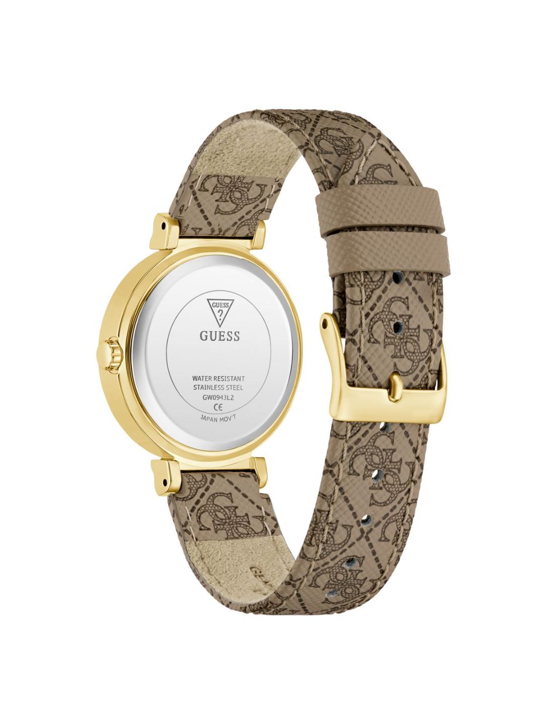 Guess Trend Women 32 mm Gold Dial Analog Watch GW0943L2